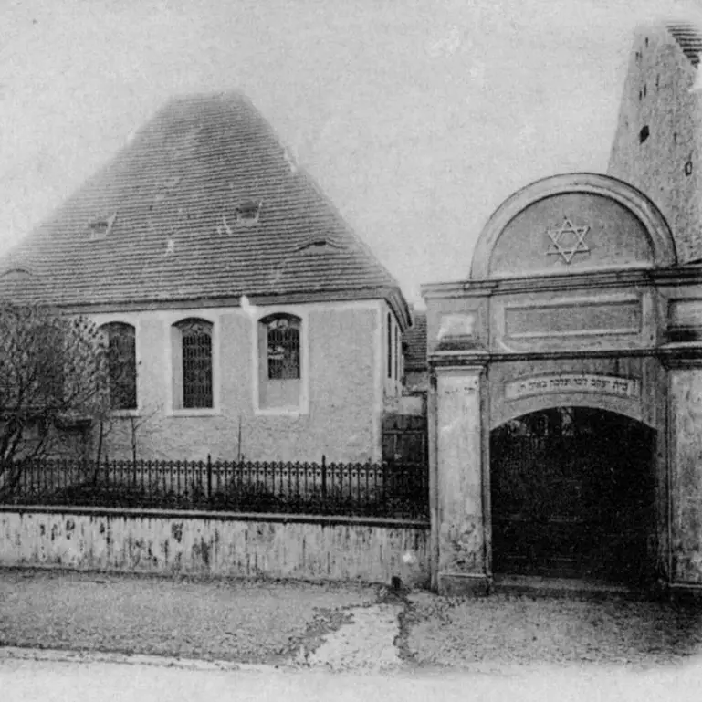Historische Ansicht des Gebäudekomplexes