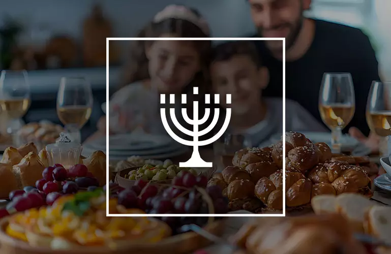 Jüdisches Leben mit Symbol